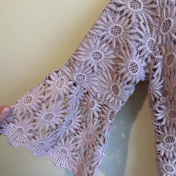 Orange Creek Floral Lace Mauve Dress - Picture 4 of 5